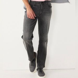 NWT Sonoma Goods For Life Straight-Fit Flexwear Men’s Washed Black Jean Sz 34x32